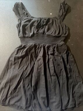 Old Navy Black Smocked Waist Mini Dress